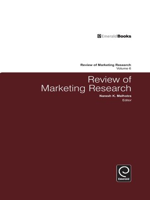 cover image of Review of Marketing Research